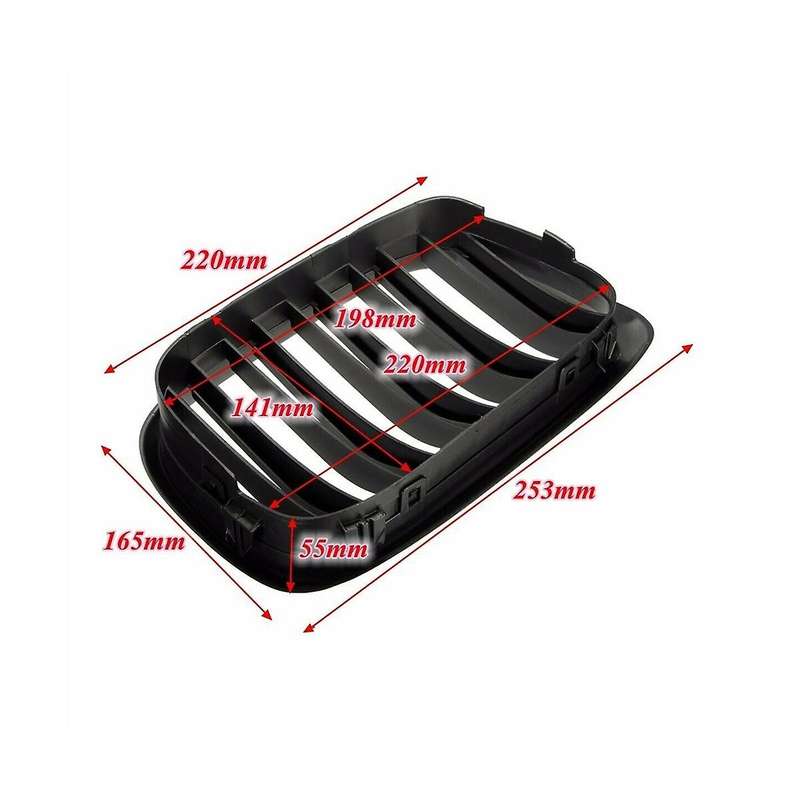 Front Kidney Grilles Grille for 5 Series E60 E61 2003-2010 Car Accessories(bright)
