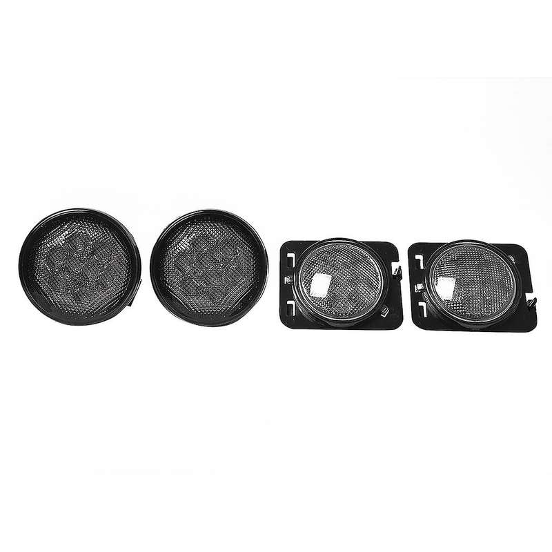 Front LED Turn Signal + Side Marker Light Kit for 2007-2017 JK