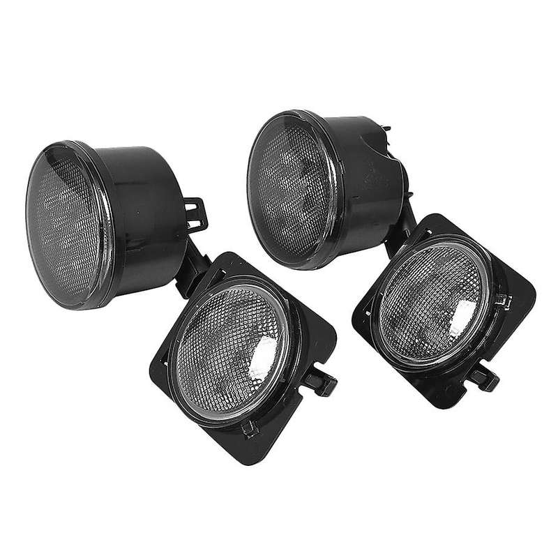 Front LED Turn Signal + Side Marker Light Kit for 2007-2017 JK