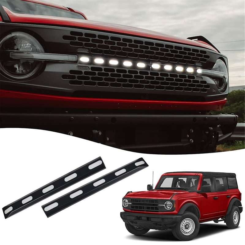 Front Led Grille Light Strip for 2021 2022 2023 Accessories, Drip Style Hood Grille Led Dynamic Ligh