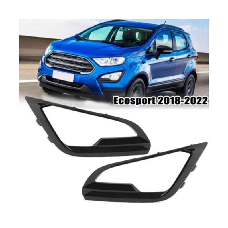 Front Left & Right Bumper Fog Light Cover for Ecosport 2018-2022 Decoration Sticker Trim Headlight F