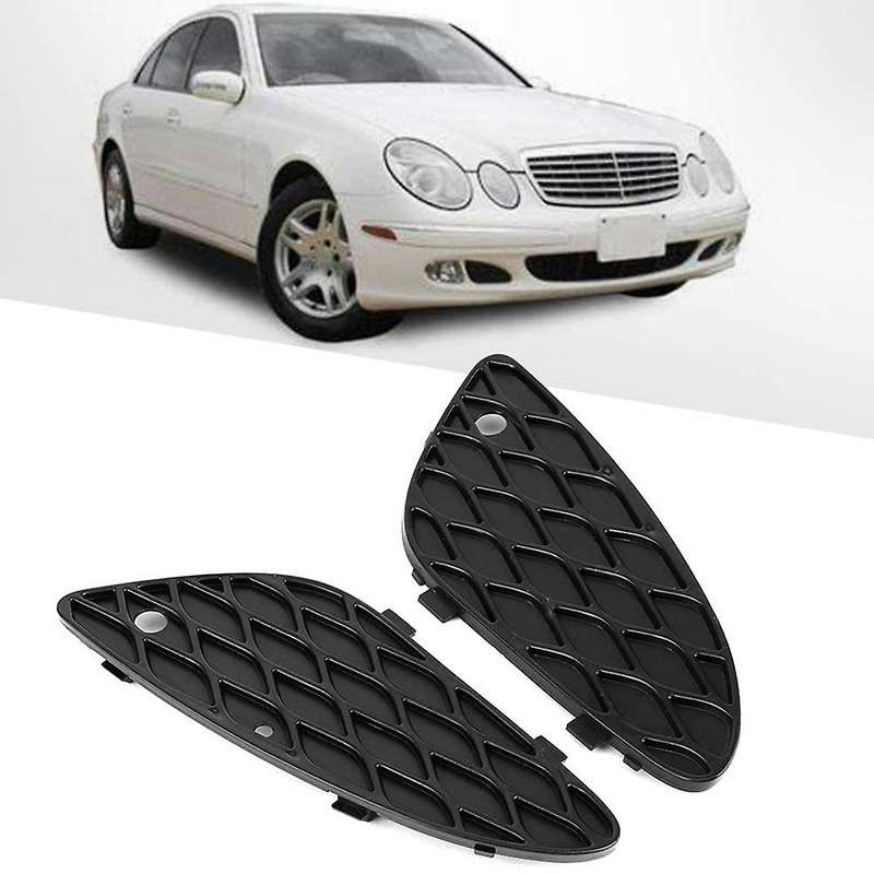 Front Left and Right Bumper Grille Insert Mesh Cover for - E- W211 E320 E350 E500 2003-2006
