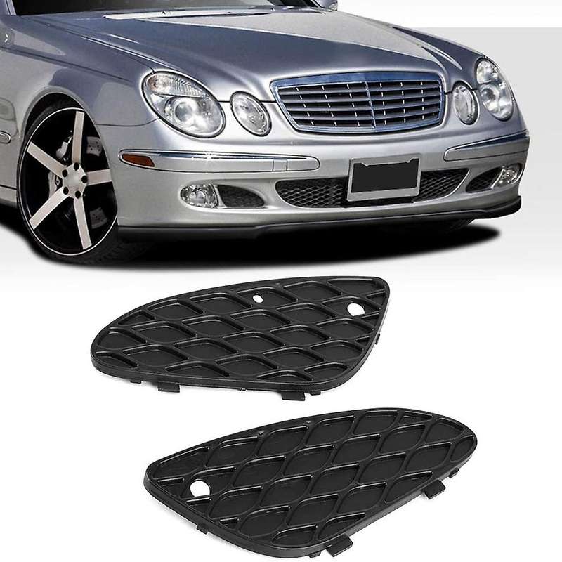 Front Left and Right Bumper Grille Insert Mesh Cover for - E- W211 E320 E350 E500 2003-2006