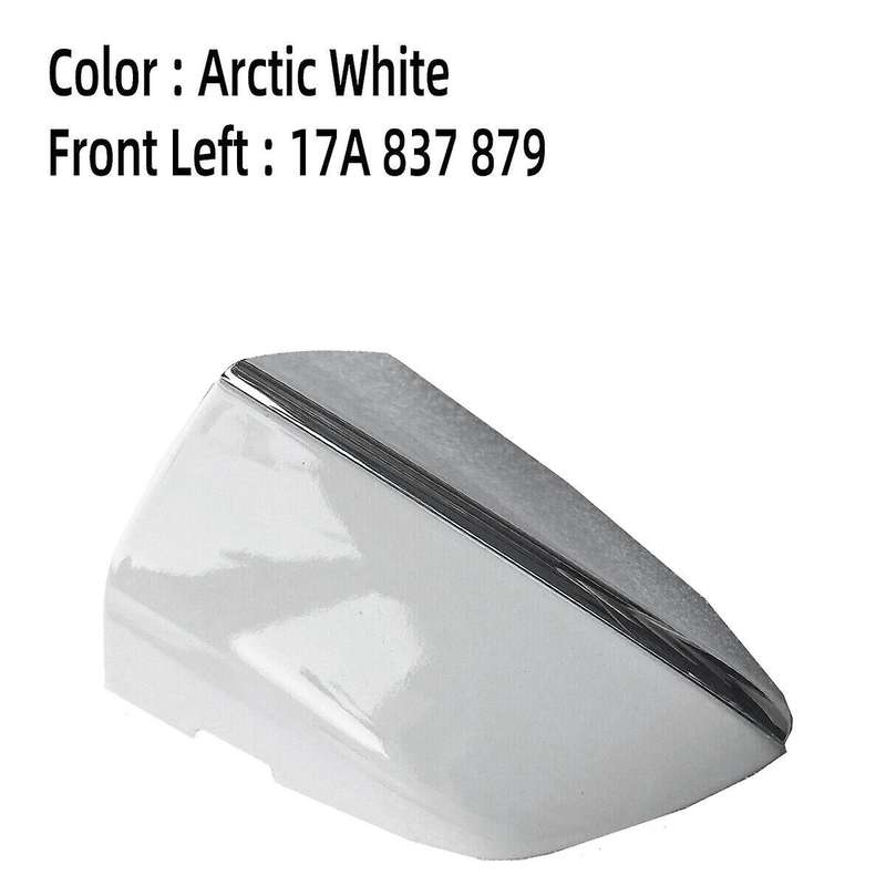 Front Left Door Handle Lock Key Cap Chrome 17A837879AGRU for MK7 2018-2024 Outside Handle Trim Cover