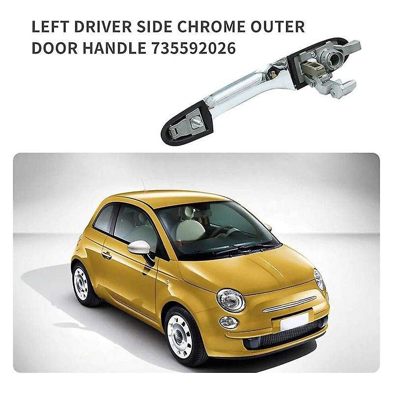 Front Left Door Handle for 500 Replacement for Drive Vehicle Automative MPN 735592026 73545876