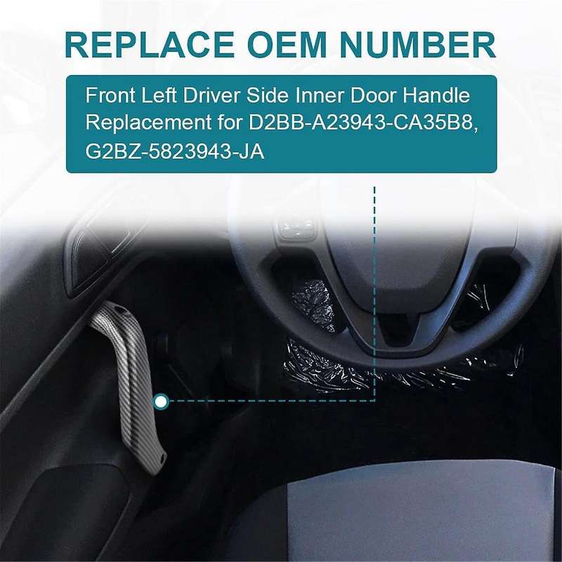 Front Left Driver Interior Door Pull Handle for Fiesta 2011-2020 Door Handle D2BB-A23943-CA35B8 G2B