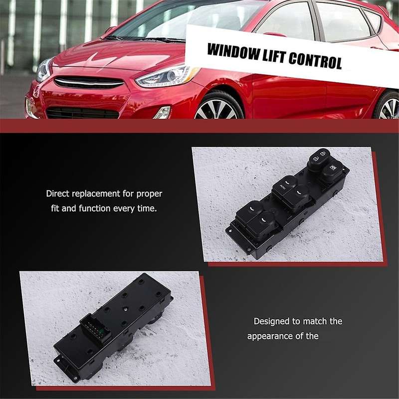 Front Left Driver Side Electric Power Master Window Lift Control Switch 93570-1R211 for Accent 2015-