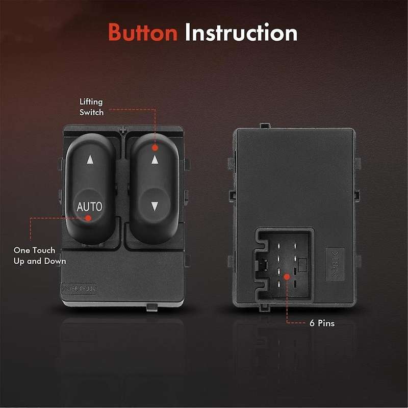 Front Left Driver Side Power Window Switch for Explorer Sport F250 F350 F450 F550 1L2Z-14529-AA 1L2Z