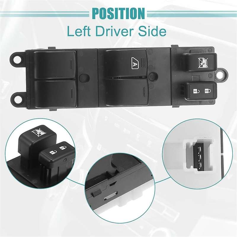 Front Left Driver Side Window Switch for 2010-2012 Replace 1S12958 SW9947 25401ZW80A