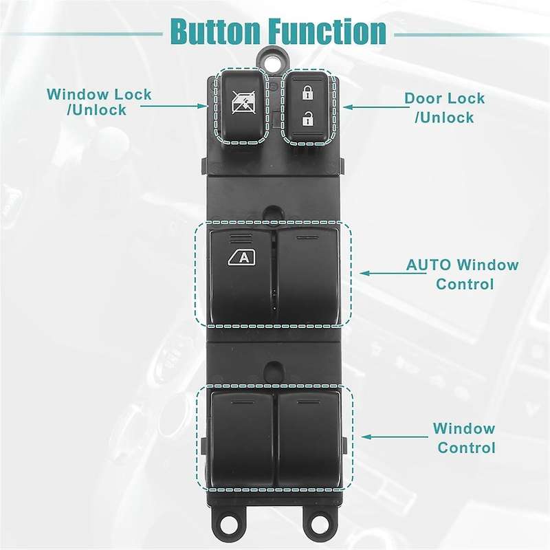 Front Left Driver Side Window Switch for 2010-2012 Replace 1S12958 SW9947 25401ZW80A