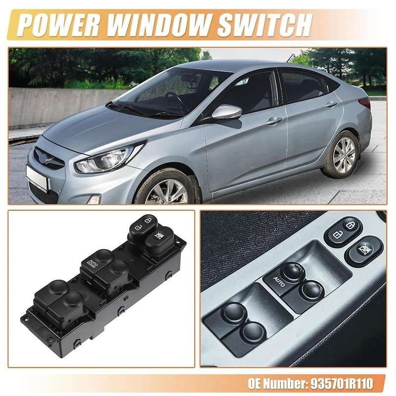 Front Left Driver Side Power Window Switch 935701R110 93570-1R110 for Accent 2011-2017 Window Contro