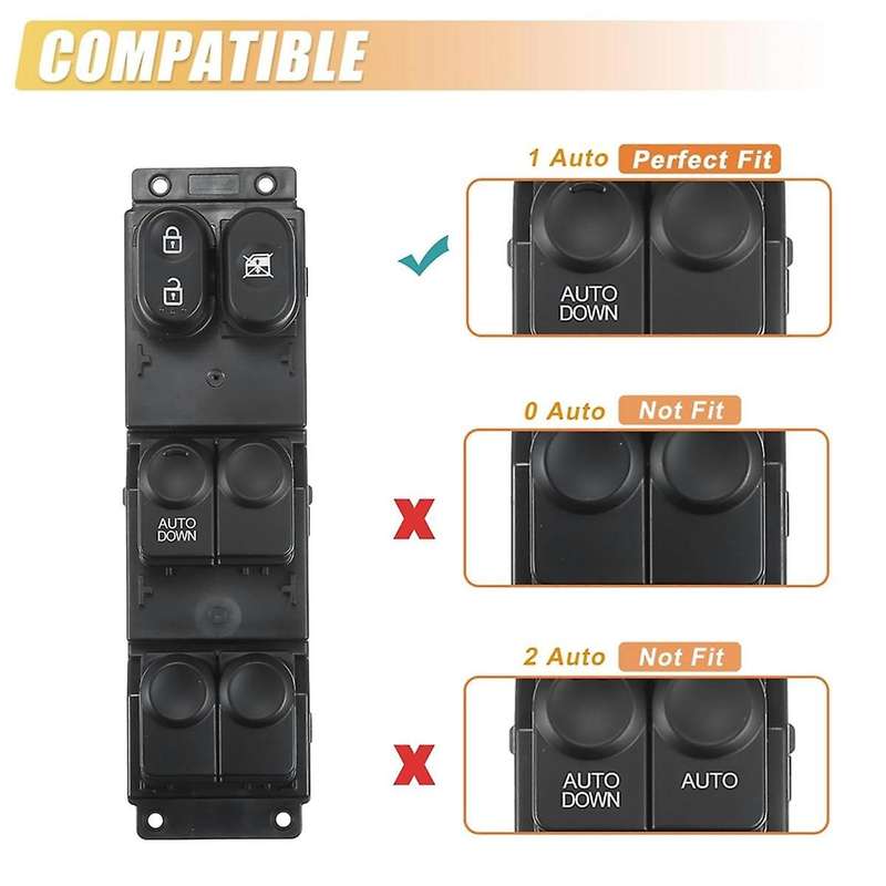 Front Left Driver Side Power Window Switch 935701R110 93570-1R110 for Accent 2011-2017 Window Contro
