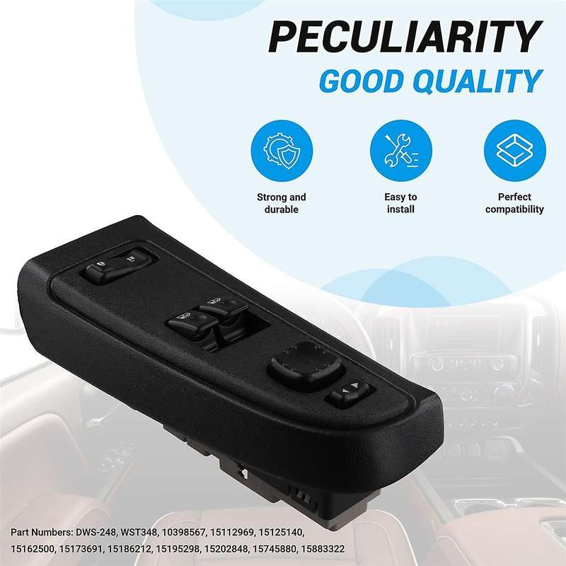 Front Left Power Window Switch Lift Button Panel Master Control Switch for 2003-2006 15883322 103985