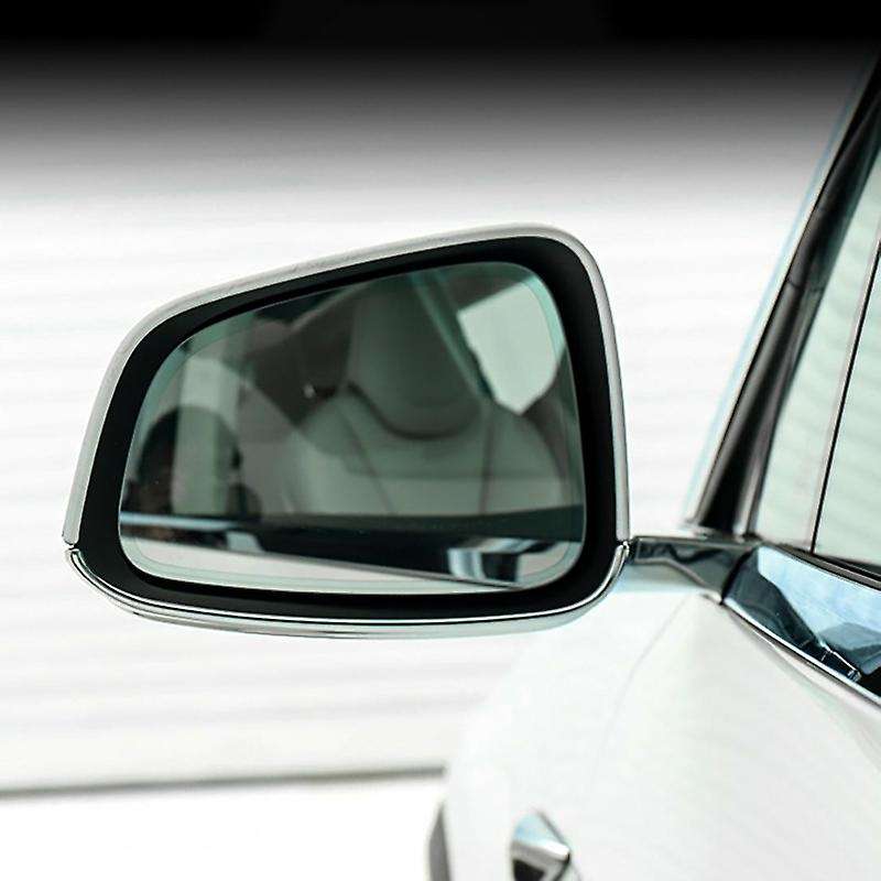 Front Left Right Anti-Fog Rear View Mirror Lens Glass for Model S Rearview Mirror,White Mirror
