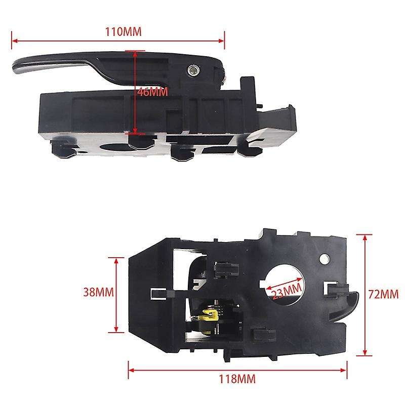 Front Left Right Black Interior Door Handle for XD 2.0L1.6L 2001-2006 82610-2D000 82620-2D000