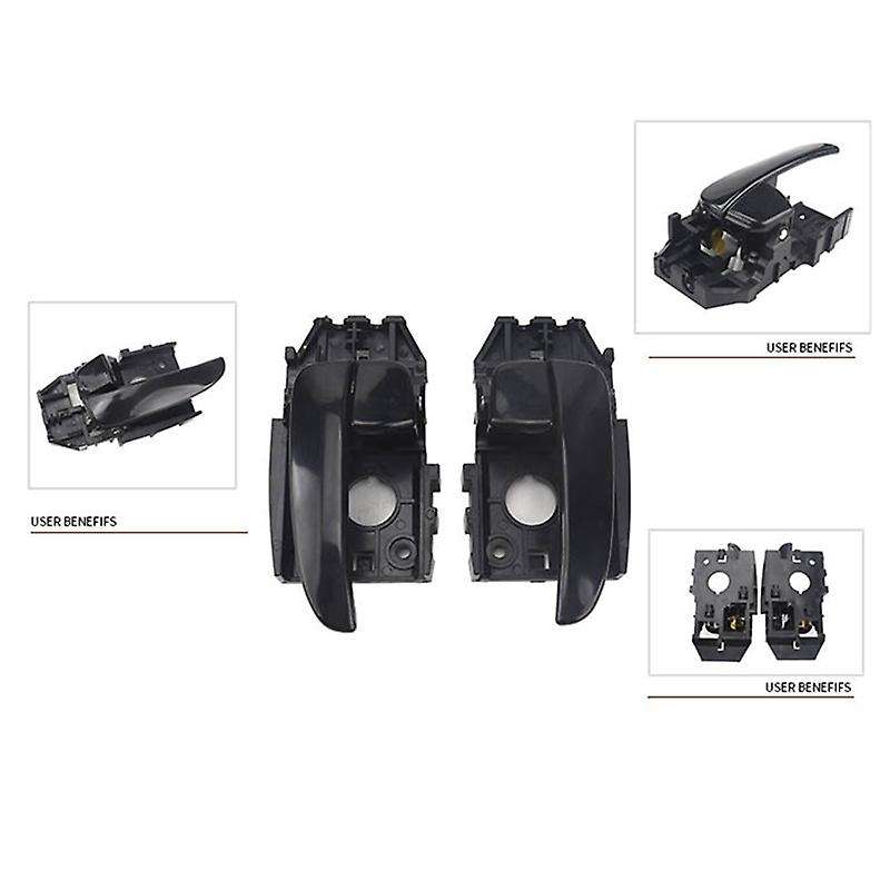 Front Left Right Black Interior Door Handle for XD 2.0L1.6L 2001-2006 82610-2D000 82620-2D000