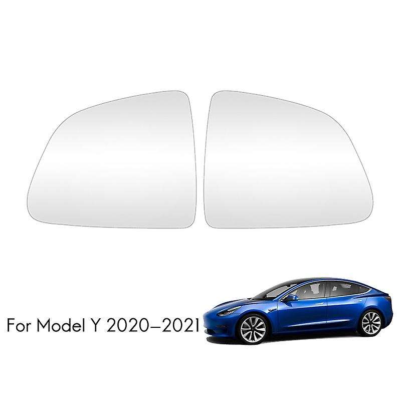Front Left Right Anti-Fog Rear View Mirror Lens Glass for Model Y 2021 Rearview Mirror White