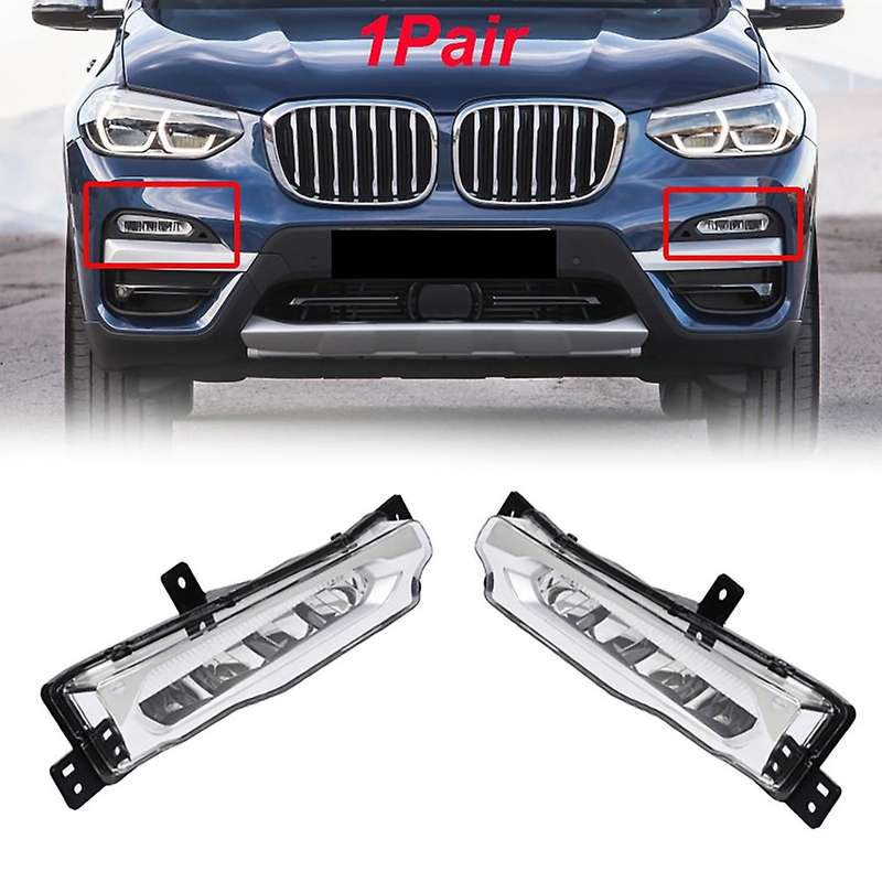 Front Left Right Car Fog Lamp for X3 G01 X4 G02 2018-2020 Auto Bumper Fog Light LED DRL Daytime Runn