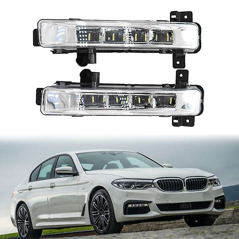 Front Left Right Car Fog Lamp for- 5 Series G30 G31 G38 2016-2018 Auto Bumper Fog Light LED DRL Dayt