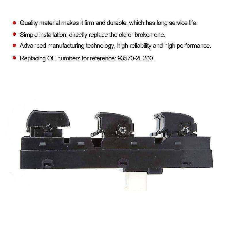 Front Left Side Window Switch for 2005 2006 2007 2008 93570-2E200 935702E200 Car Accessories