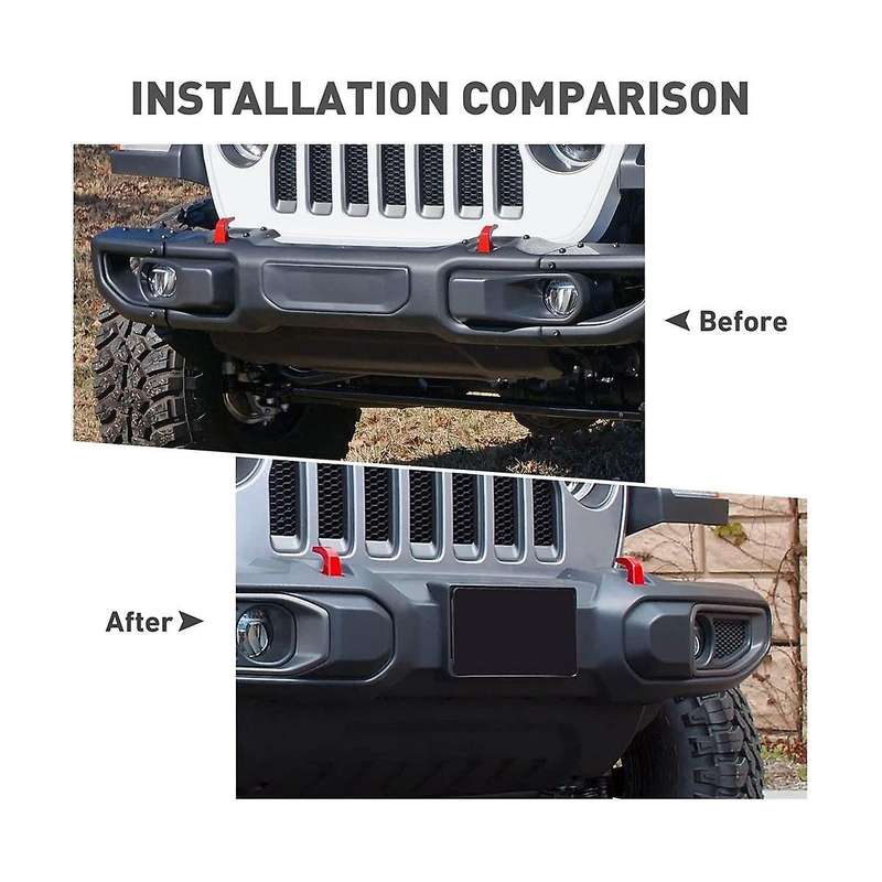 Front License Plate Bracket Holder Cover Frame for Wrangler Jl Jlu & Jt 2018-2023 Accessories ,blac