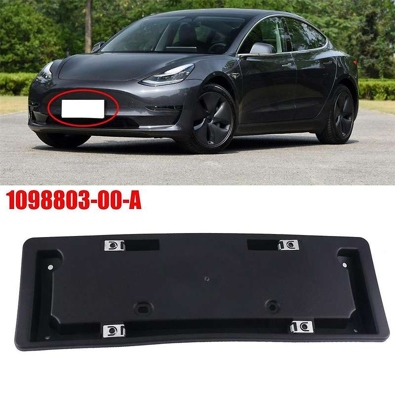 Front License Plate Bumper Mounting Holder Bracket for 2017-2021 3 1098803-00-a