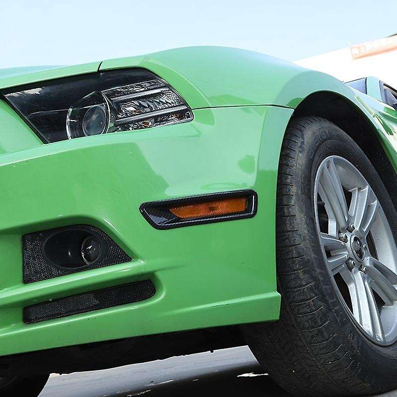 Front Light Eyebrow Decoration Cover Trim Fog Light Sticker for 2010 2011 2012 2013 2014, Carbon Fib