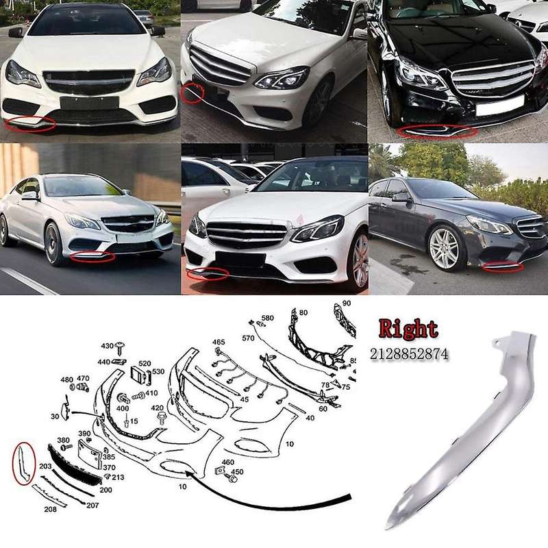 Front Low Bumper Cover Trim,Bumper Lip Splitter 2128852874 Left Side
