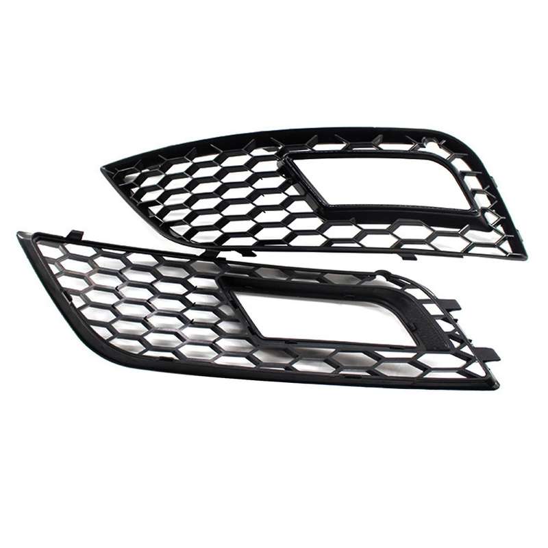 Front Lower Bumper Grill Refitting Fog Light Grille for - A4 RS4 B8 B9 2013 2014 2015 8K0807681K 8K0
