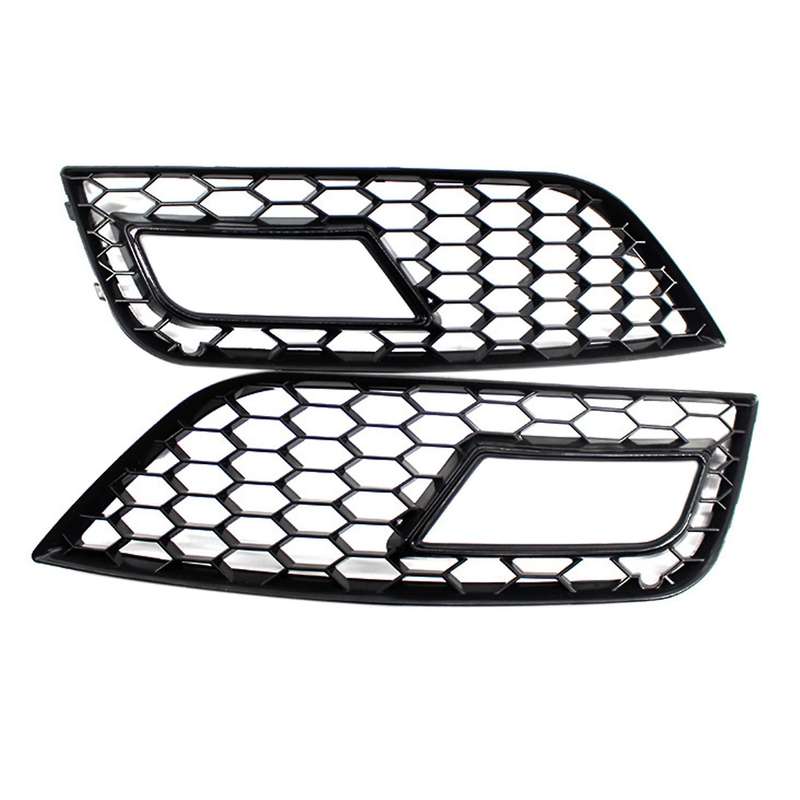 Front Lower Bumper Grill Refitting Fog Light Grille for - A4 RS4 B8 B9 2013 2014 2015 8K0807681K 8K0
