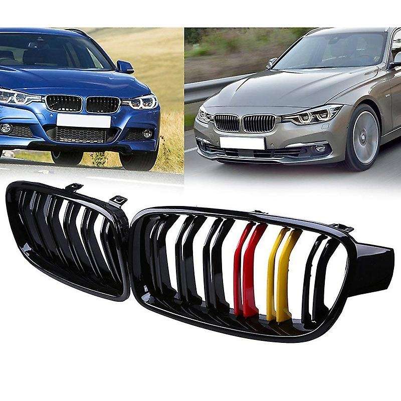 Front Of the Car Cooler Sport Front Double Rib Kidney Grille Gloss for 3 Series F30 F31 F35 Sedan 20