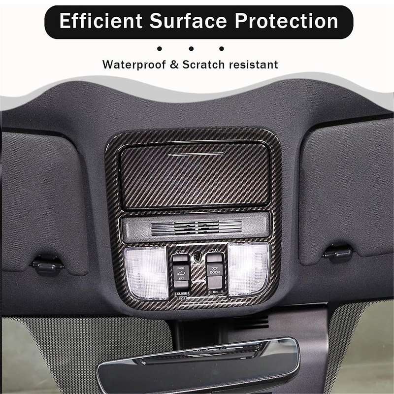 Front Reading Light Panel Cover Trim Kit for Pilot 2019-2022 Accessories ABS Carbon Fiber