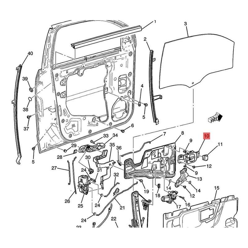 Front Rear Right Inside Door Handle 15926296 for Torrent 2005-2009 Inner Door Handle Pull