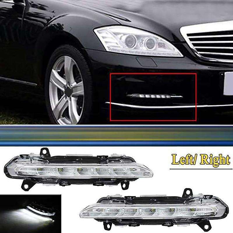 Front Right Fog Lamp for S-Class W221 S350 S500 2009-2013 Bumper Fog Light LED DRL Daytime Running L