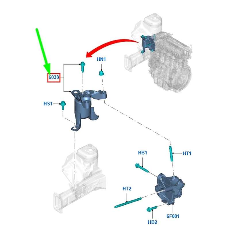 Front Right Engine Mount Support Bracket for B-Max Fiesta Vi 1.25 1.4 1.6 519602 8V516F012AJ 1526662