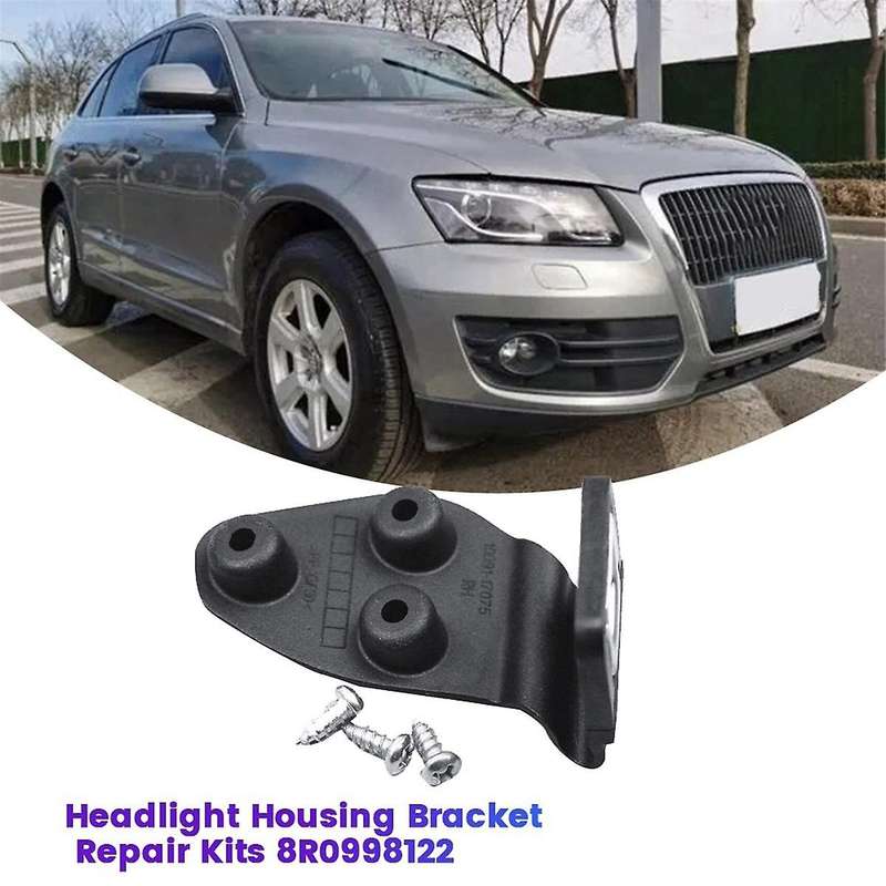 Front Right Headlight Housing Bracket Repair Kits 8R0998122 for Q5 2009-2012 Headlight Holder Fixed