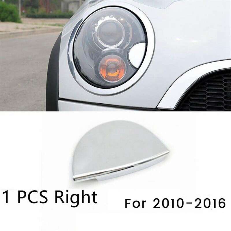 Front Right Headlight Washer Chrome Silver Cover 61679805542 for Mini Countryman R60 R61 10-16 Head