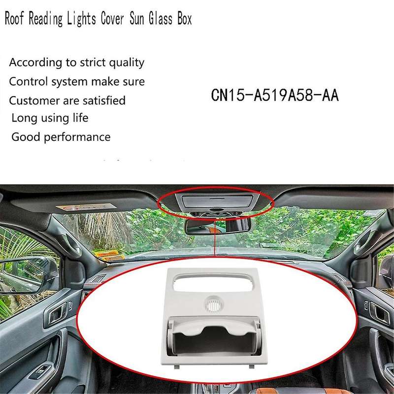 Front Roof Reading Lights Cover for Everest Bt50 12-19 Roof Console Box Sun Glass Box CN15-A519A58-A