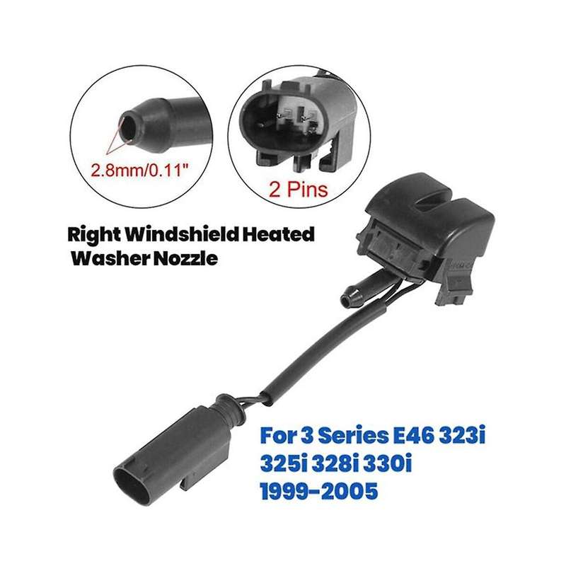 Front Right Windshield Heated Washer Sprayer Nozzle Jet 61668374366 for 3 Series E46 323i 325i 328i