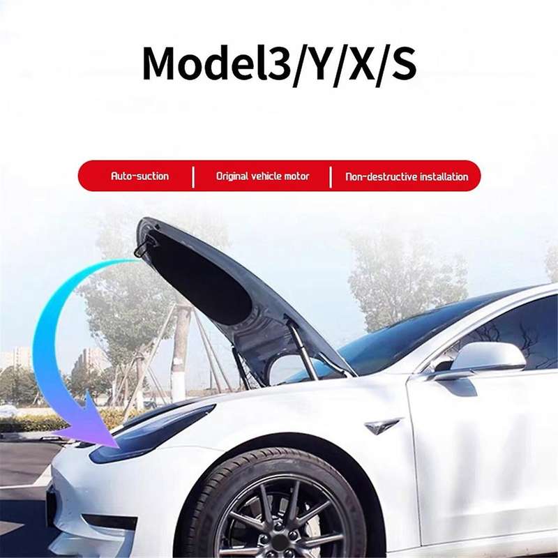 Front Spare Box Electric Lock for Model Y 2020-2024 Automatic Adsorption Easy Installation