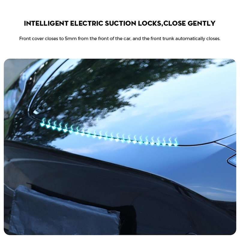 Front Spare Box Electric Lock for Model Y 2020-2024 Automatic Adsorption Easy Installation
