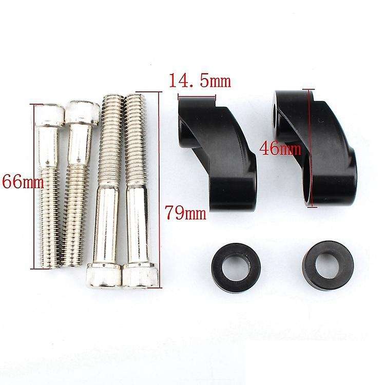 Front Turn Signal Relocation Mounts Kit for 39mm 49mm 883 FXD Black