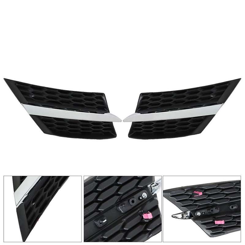 Front Upper Hood Bumper Grille Grill for 2013-2015 Front Upper Bumper Kidney Grille Grill ,1 Pair