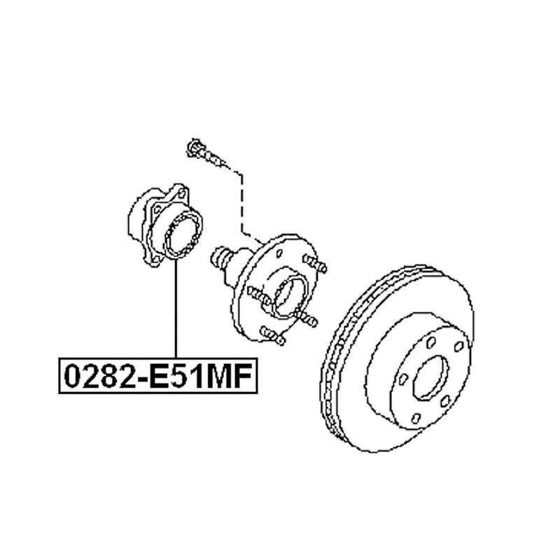 Front Wheel Hub Bearing for Elgrand E51 2.5 3.5 Abs 2002-2010 40210-wl000, 40210-wl020, 0282e51mf