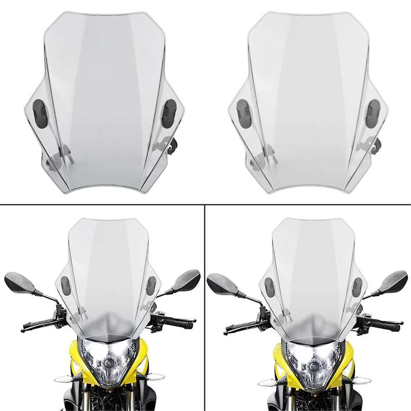 Front Wind Deflectors Windscreen for MT07 MT09 CBR600RR CB1000R GXSR 600 750 40x37cm Clear