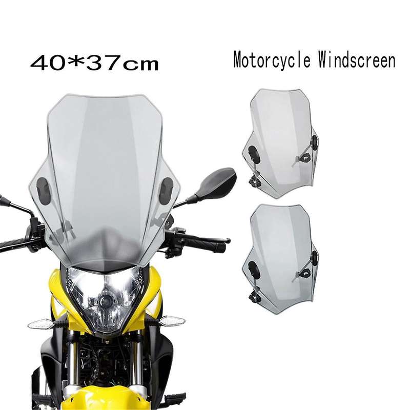 Front Wind Deflectors Windscreen for MT07 MT09 CBR600RR CB1000R GXSR 600 750 40x37cm Clear