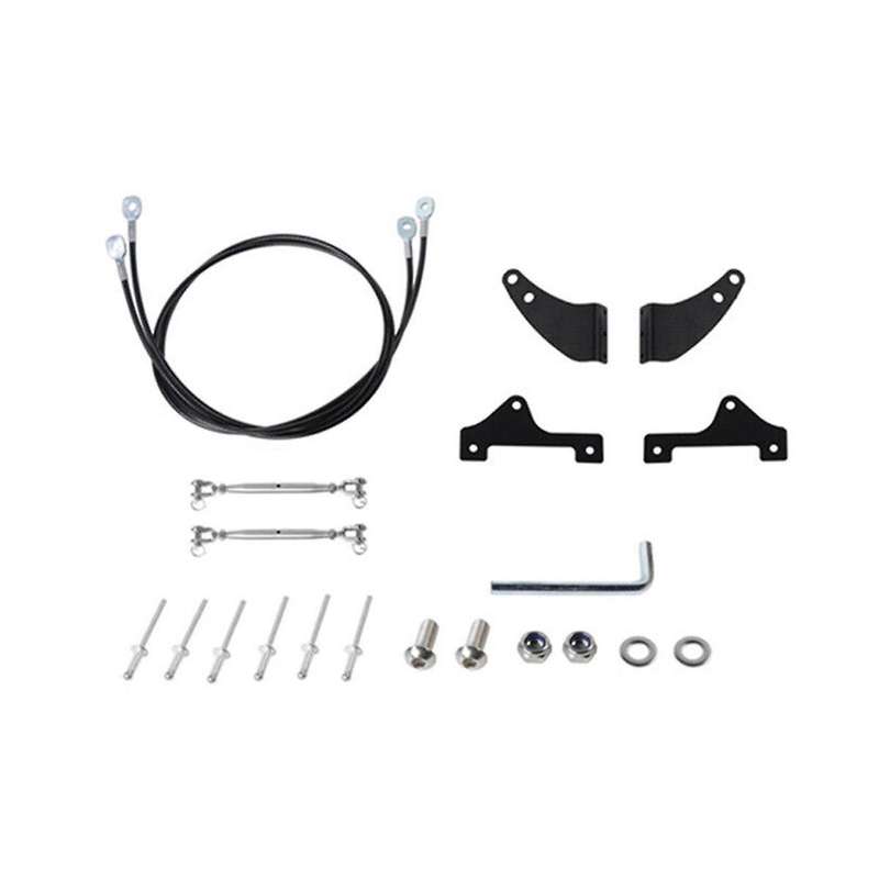 Front Windshield Branch Splitter Stainless Steel Black Branching Line Trim Kit for 2021 2022 2023