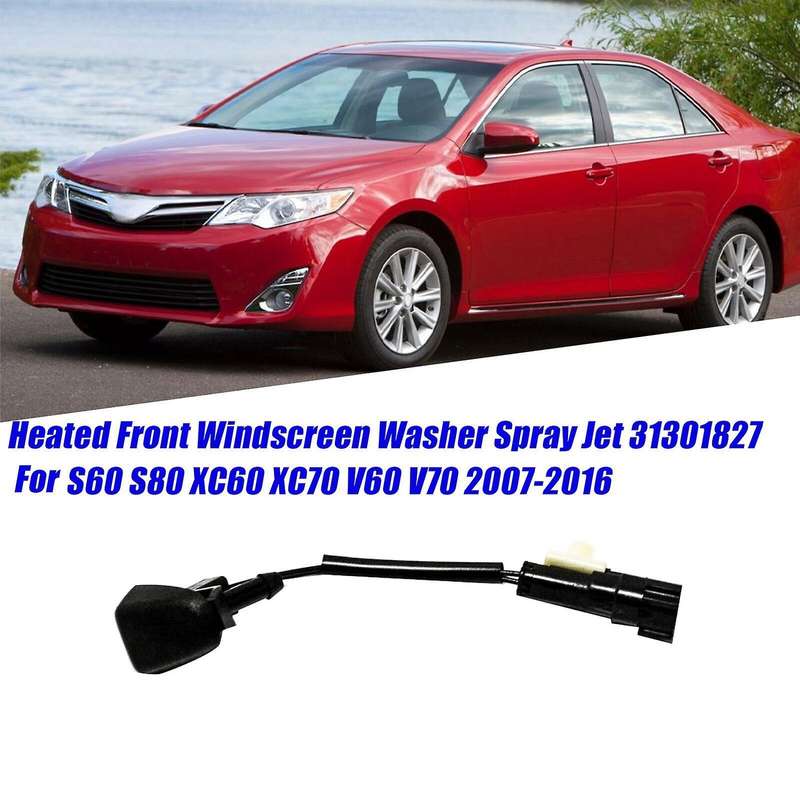 Front Windscreen Washer Spray Jet 31301827 for S60 S80 XC60 XC70 V70 2007-2016 Heated Windshield Wip