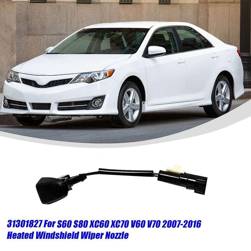 Front Windscreen Washer Spray Jet 31301827 for S60 S80 XC60 XC70 V70 2007-2016 Heated Windshield Wip