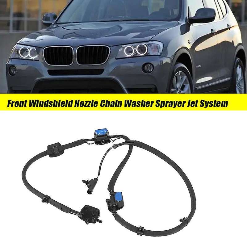 Front Windshield Nozzle Chain Window Washer Sprayer Jet System 61667289921 for X3 F25 X4 F26 2011-20
